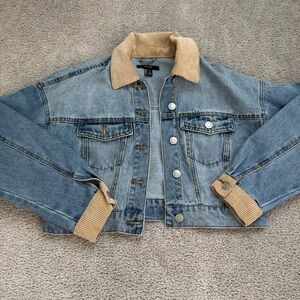 Jean jacket with corduroy